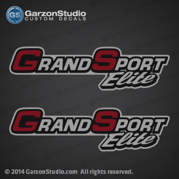 Allison Grand Sport Elite BOAT DECAL set boats decals 1994 1995 1996 1997 1998 1999 2000 2001 2002 2003 2004 2005 2006 and 2007 boats