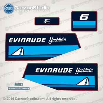 1985 EVINRUDE 6 HP yachtwin decal SET 6HP H.P. HORSEPOWER
85 DECALS STICKER GRAPHICS KIT
MODEL
282433	0282433
282435	0282435
282509	0282509
282510	0282510 DECAL SET Evinrude
EVINRUDE 1985 E6RCOB E6RLCOB E6SLCOB ENGINE COVER
0282330, 0282346, 0282212, 0282210 ENGINE COVER ASSY
