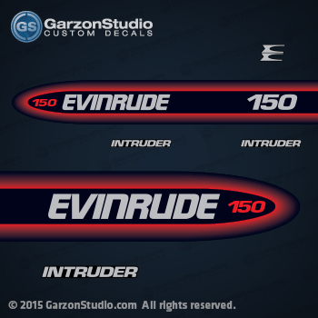 1998 1999 Evinrude Outboard 150hp 150 hp horsepower decal set Evinrude Outboard Decal set for INTRUDER evinrude 98/99 motors.
150 Evinrude decal - Wrap Around
Evinrude E logo - Front decal
INTRUDER decal - Port Side
INTRUDER decal - Starboard Side

0285064 DECAL SET

EVINRUDE 1998 BE150ELECD,
EVINRUDE 1998 BE150EXECD,
EVINRUDE 1998 BE150GLECD,
EVINRUDE 1998 BE150NXECD,
EVINRUDE 1998 E150ELECD,
EVINRUDE 1998 E150EXECD,
EVINRUDE 1998 E150GLECD,
EVINRUDE 1998 E150JLECD,
EVINRUDE 1998 E150NXECD,
EVINRUDE 1998 E150SLECD,
EVINRUDE 1998 L150GLECA,

long

1997-1998 Evinrude Johnson 150-175 hp  no vents
1	0285020	ENGINE COVER ASSY.. 150IL	1	 Submit
1	0285030	ENGINE COVER ASSY.. 150FSL, FSX	1	 Submit
1	0285098	ENGINE COVER ASSY.. 150FCX	1	 Submit
1	0285114	ENGINE COVER ASSY.. 175FTL	1	 Submit
1	0285115	ENGINE COVER ASSY.. 175FSL, FSX	1	 Submit
1	0285116	ENGINE COVER ASSY.. 175FCX

short


1	0285016	ENGINE COVER ASSY.. 150EL	1	 Submit
1	0284440	ENGINE COVER ASSY.. 150EX, 150NX, 150SL	1	 Submit
1	0285019	ENGINE COVER ASSY.. 150JL	1	 Submit
1	0285017	ENGINE COVER ASSY.. 150GL	1	 Submit
1	0285018	ENGINE COVER ASSY.. 175GL	1	 Submit
1	0284441	ENGINE COVER ASSY.. 175EX, 175NX, 175SL	1	 Submit
1	0284954	ENGINE COVER ASSY.. L150GL Red	1	 Submit
1	0284856	ENGINE COVER ASSY.. L150GL Green	1	 Submit
1	0284955	ENGINE COVER ASSY.. L150GL Blue	1	 Submit
1	0285102	ENGINE COVER ASSY.. L150GL Beige



