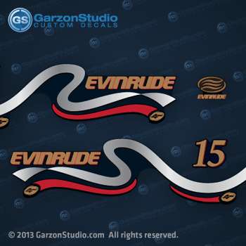 1999 2000 Evinrude 15 hp 15hp 9.9 hp 9.9hp 4 Stroke (Four Stroke) decal kit decals decal set sticker stickers wrap fron rear blue models
E15EBL4EEB,E15EL4EEB,E15R4EEB,E15RB4EEB,E15RBL4EEB,E15RL4EEB,2000 E15EL4SSE,E15EVL4SSS,E15R4SSE,E15RL4SSE,E15RV4SSS,E15RVL4SSS,
part number 0285260 DECAL SET - Z (Blue engines)
