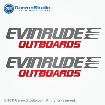Evinrude Outboard decals E logo