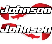 Johnson Outboard decals canada flag canadian