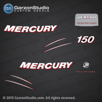2006 MERCURY VERADO 150 HP FOUR STROKE DECAL SET 892565A06 SUPERCHARGED  150hp M logo sticker set kit replica
FOURSTROKE 4-STROKE 4S SUPER CHARGED

Mercury 892565A06 DECAL SET, (Generic)
892565A02 DECAL SET, Port And Starboard (Mercury)
892565003 DECAL, Horsepower (150), Rear (Mercury 150)

150 VERADO (4-STROKE)(4 CYL.) Mercury Outboard
150HP Mercury Serial Numbers: 0P419487 THRU 0P464487
150HP Mercury Serial Numbers: 0P464488 THRU 0P514868
150HP Mercury Serial Numbers: 1B227000 THRU 1B381711
150HP Mercury Serial Numbers: 1B381712 THRU 1B517158

L 4: 1150V13FB, 1150V13FD, 1150V13FF, 1150V13FR, 1150V13HB, 1150V13HD, 1150V13HF, 7150V13UB, 7150V13UD, 7150V13UF, 7150V13UR, 7150V13ZB, 7150V13ZD, 7150V13ZR, 1150V13HR 
XL 4: 1150V23FB, 1150V23FD, 1150V23FF, 1150V23FR, 1150V23HB, 1150V23HD, 1150V23HF, 7150V23UB, 7150V23UD, 7150V23UF, 7150V23UR, 7150V23ZB, 7150V23ZD, 7150V23ZR, 1150V23HR 
CXL 4: 1150V24FB, 1150V24FD, 1150V24FF, 1150V24FR, 1150V24HB, 1150V24HD, 1150V24HF, 7150V24UD, 7150V24UF, 7150V24ZD, 1150V24HR 

