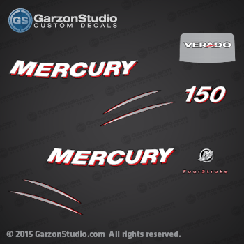 2006 MERCURY VERADO 150 HP FOUR STROKE DECAL SET 892565A06 150hp M logo sticker set kit replica
FOURSTROKE 4-STROKE 4S SUPER CHARGED

Mercury 892565A06 DECAL SET, (Generic)
892565A02 DECAL SET, Port And Starboard (Mercury)
892565003 DECAL, Horsepower (150), Rear (Mercury 150)

150 VERADO (4-STROKE)(4 CYL.) Mercury Outboard
150HP Mercury Serial Numbers: 0P419487 THRU 0P464487
150HP Mercury Serial Numbers: 0P464488 THRU 0P514868
150HP Mercury Serial Numbers: 1B227000 THRU 1B381711
150HP Mercury Serial Numbers: 1B381712 THRU 1B517158

L 4: 1150V13FB, 1150V13FD, 1150V13FF, 1150V13FR, 1150V13HB, 1150V13HD, 1150V13HF, 7150V13UB, 7150V13UD, 7150V13UF, 7150V13UR, 7150V13ZB, 7150V13ZD, 7150V13ZR, 1150V13HR 
XL 4: 1150V23FB, 1150V23FD, 1150V23FF, 1150V23FR, 1150V23HB, 1150V23HD, 1150V23HF, 7150V23UB, 7150V23UD, 7150V23UF, 7150V23UR, 7150V23ZB, 7150V23ZD, 7150V23ZR, 1150V23HR 
CXL 4: 1150V24FB, 1150V24FD, 1150V24FF, 1150V24FR, 1150V24HB, 1150V24HD, 1150V24HF, 7150V24UD, 7150V24UF, 7150V24ZD, 1150V24HR 

895844T01 TOP COWL ASSEMBLY (Mercury)
895844T02 TOP COWL ASSEMBLY (Mariner)

895845T CAP, Air Dam (Mercury)
895845T01 CAP, Air Dam (Mariner)

