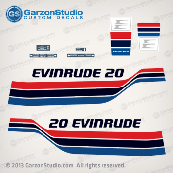 1977 Evinrude 20 hp decal set Decal kit for evinrude from the mid 70's 1977 20 hp 77 EVINRUDE 1977 25702H, 25702S, 25703H, 25703S, 25752H, 25752S, 25753H, 25753S, 35702C, 35702H, 35703C, 35703H, 35752C, 35752H, 35753C, 35753H MOTOR COVER 0207883 0207867 0207868 281092 0281092 281093 0281093 281094 0281094 281095 0281095 electronic start