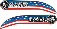 mercury black max oil injected decal