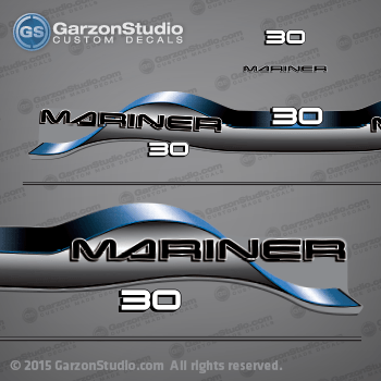 mariner 30 hp outboard decals