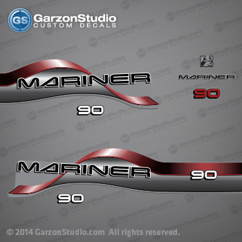1996 1997 1998 Mariner 90 hp decal set red

90 HP MODELS:
1090311VF ELH, 1090311WF ELH, 1090321VF ELLH, 1090321WF ELLH, 10903L1W.

Decal set may match any of these part numbers:

37-823420A97 DECAL SET (GRAY 90) USA-S/N-0G4378000/BEL-9927000 & UP
37-826328A97 DECAL SET (GRAY 65 JET) USA-S/N-0G4378000/BEL-9927000 & UP

823420A01 DECAL SET (Gray 90) (All)(2001/2002)
823420A03 DECAL SET (Gray 90) (All)(2003)
830166A99 DECAL SET (Gray 90 Coastal/Saltwater) (1999/2000)

Mariner 90 Hp decal - Wrap Port, Rear, Stbd Side 
Mariner logo decal - Front Side
Mariner decal - Front Side
90 Hp decal - Front Side
90 HP decal - Port Side


828353A 7 TOP COWL ASSEMBLY (BLACK-ELECTRIC)
828354A 6 TOP COWL ASSEMBLY (BLACK-MANUAL)
828353A 9 TOP COWL ASSEMBLY (TRACKER-SILVER COWL/BLACK CAP)

828353A 8 TOP COWL ASSEMBLY (SILVER-ELECTRIC)
828354A 7 TOP COWL ASSEMBLY (SILVER-MANUAL)

828353T 7 TOP COWL ASSEMBLY (Black-Electric)
828354T 6 TOP COWL ASSEMBLY (Black-Manual)

828353T 8 TOP COWL ASSEMBLY (Silver-Electric)
828354A 7 TOP COWL ASSEMBLY (Silver-Manual)

