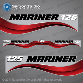 2003 - 2012 Mariner Outboard decal set - 125 hp - Red decal kit set - 2004 2005 2006 2007 2008 2009 2010 2011 125hp decals 125 elpto elpto
37-823413A03 823413A03 Decal Set (Gray 125)