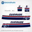 Evinrude Outboard decals 25 horsepower 1978 0281131 0281132 decal set