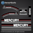 Mercury 250 hp decals 1990 decal set