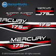 1999 2000 2001 Mercury 175 hp EFI Bluewater 809688A99 decal set Red theme