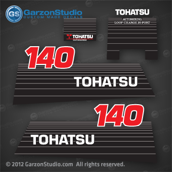 Nissan tohatsu 2002 earlier 140 hp 140hp decal set M140A NE187-8020M ND987-8020M 3C767-5330M FRONT MARK NS140A automixing - loop charge 20-port decal 2002 2001 2000 1999 1998 1997 1996 1995 1994